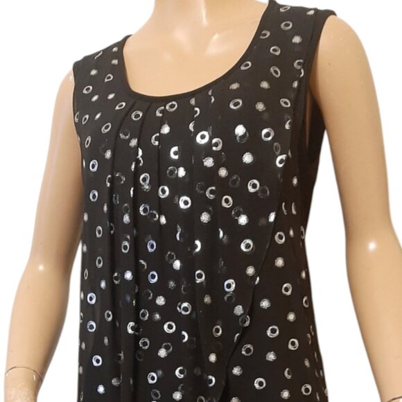 Frank Lyman Black & Silver Layered Dress Women's Size 8 - Picture 2 of 5